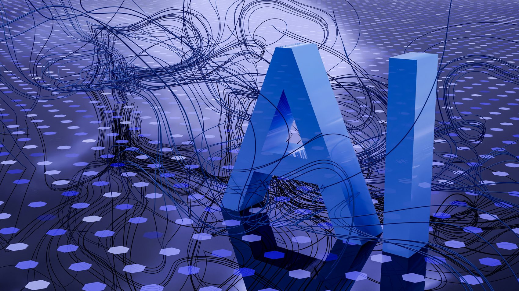 Abstract representation of an AI model